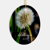 Maak een Wish, geloof, Dandelion kerstversiering Keramisch Ornament (Rechts)