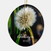 Maak een Wish, geloof, Dandelion kerstversiering Keramisch Ornament (Links)