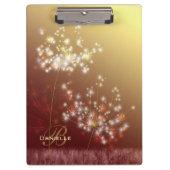 Maak een Wish Herfst Dandelions Monogram Klembord (Voorkant)