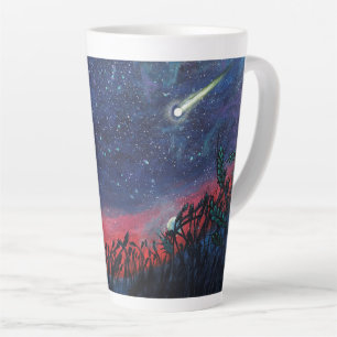 Maak een Wish op een Illustratie van de Shooting S Latte Mok