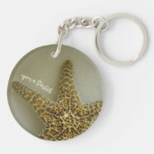 Maak een Wish op een Starfish Beachy Sleutelhanger (Achterkant)