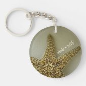 Maak een Wish op een Starfish Beachy Sleutelhanger (Voorkant)