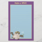 Maak een Wish. Owl Briefpapier (Voorkant)