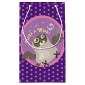 Maak een Wish. Owl Small Gift Bag Klein Cadeauzakje (Achterkant)