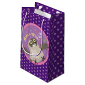 Maak een Wish. Owl Small Gift Bag Klein Cadeauzakje (Achterkant Gekanteld)