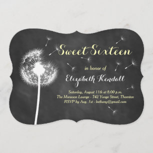 Maak een Wish. Sweet Sixteen-uitnodiging Kaart