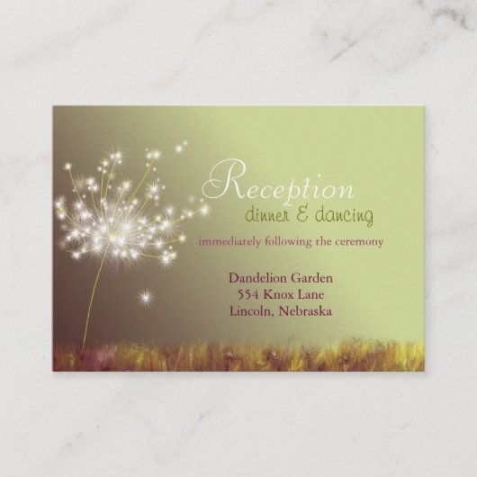 Maak een Wish Wedding Reception Informatiekaartje (Voorkant)