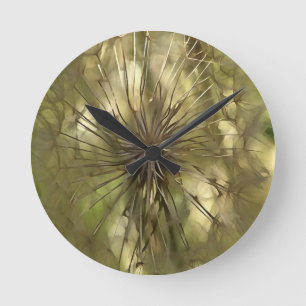 Maak een Wish Wildflower Seed Head Art Ronde Klok
