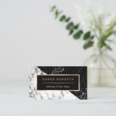 Maak een zwarte witte marmer van de artistieke art visitekaartje (Staand voorkant)