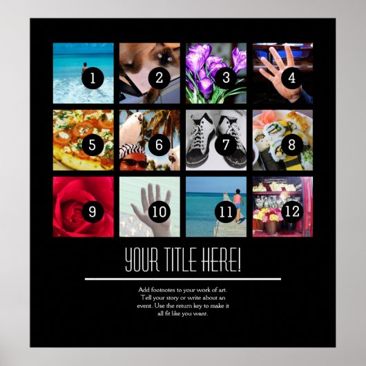 Maak eenvoudig uw eigen foto-Poster 12 afbeeldinge Poster (Voorkant)