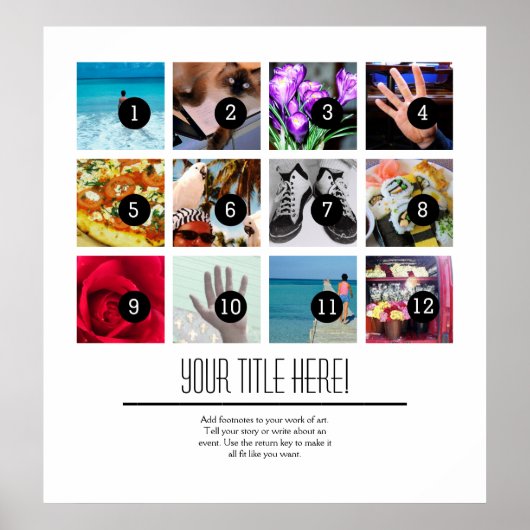 Maak eenvoudig uw eigen foto-Poster 12 afbeeldinge Poster (Voorkant)