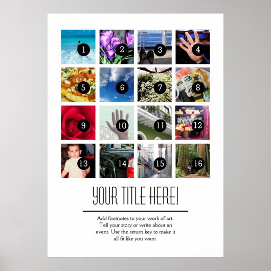 Maak eenvoudig uw eigen foto-Poster 16 afbeeldinge Poster (Voorkant)