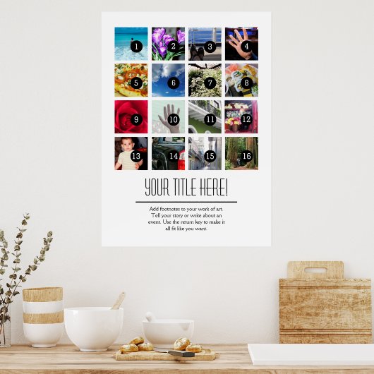 Maak eenvoudig uw eigen foto-Poster 16 afbeeldinge Poster (Keuken)