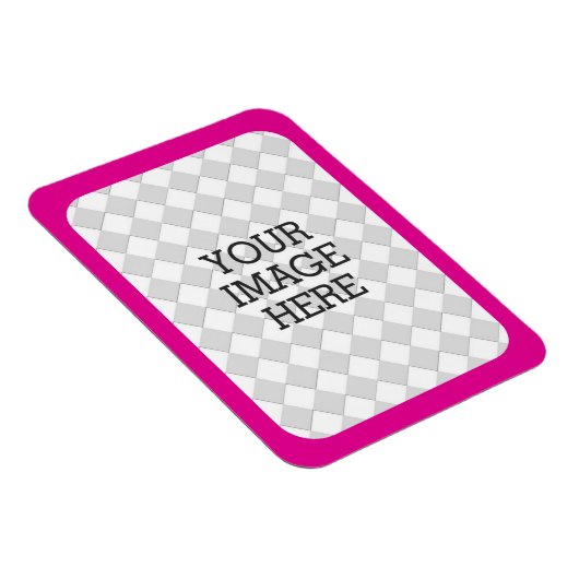 Maak eenvoudig uw eigen foto roze Fuchsia Magneet (Rechterzijde)