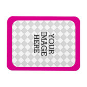 Maak eenvoudig uw eigen foto roze Fuchsia Magneet (Horizontaal)