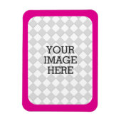 Maak eenvoudig uw eigen foto roze Fuchsia Magneet (Verticaal)