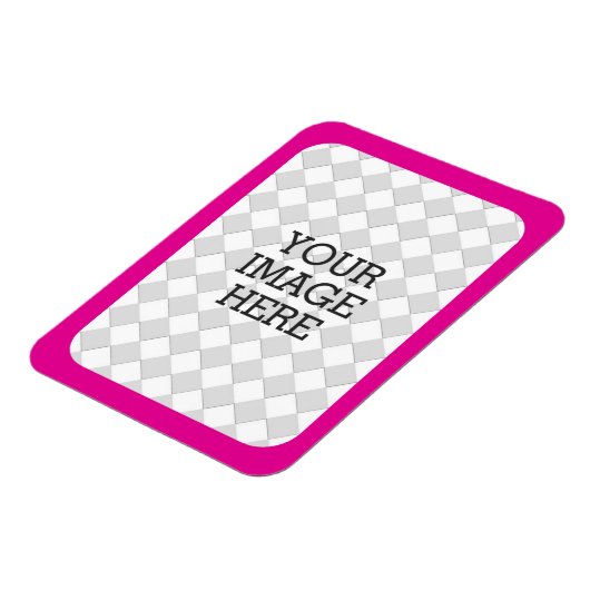 Maak eenvoudig uw eigen foto roze Fuchsia Magneet (Linkerzijde)