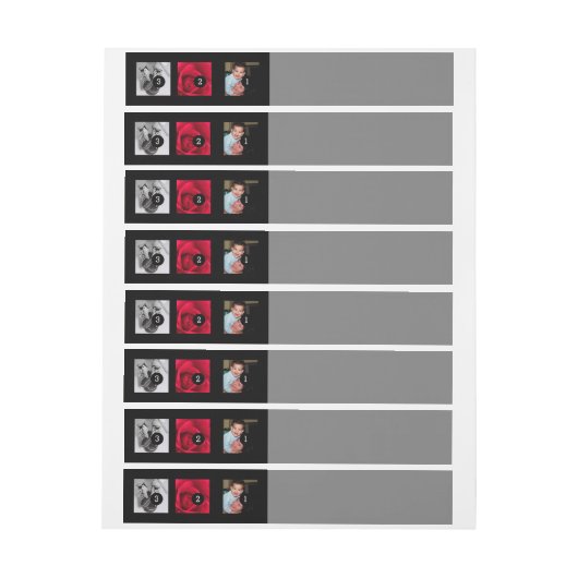 Maak eenvoudig uw eigen fotobeeldscherm met drie f omwikkelbaar adreslabel (Vel)