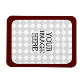 Maak eenvoudig uw eigen fotodisplay Bourgondië Lij Magneet (Horizontaal)