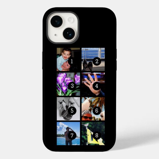 Maak eenvoudig uw eigen fotodisplay met 8 foto's Case-Mate iPhone case (Achterkant)
