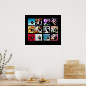 Maak eenvoudig uw eigen fotokunst met 12 afbeeldin poster (Keuken)