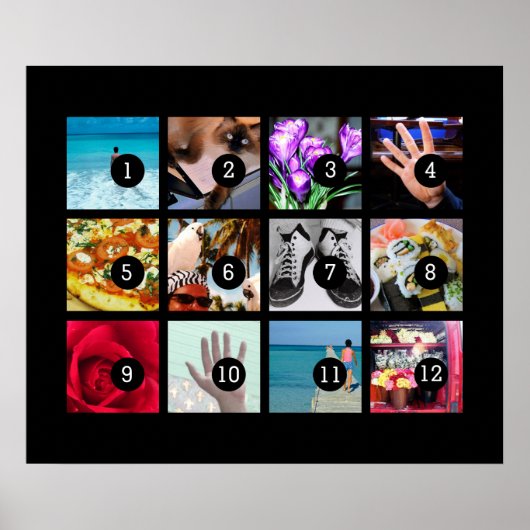 Maak eenvoudig uw eigen fotokunst met 12 afbeeldin poster (Voorkant)