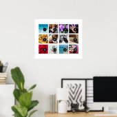 Maak eenvoudig uw eigen fotokunst met 12 afbeeldin poster (Thuiskantoor)
