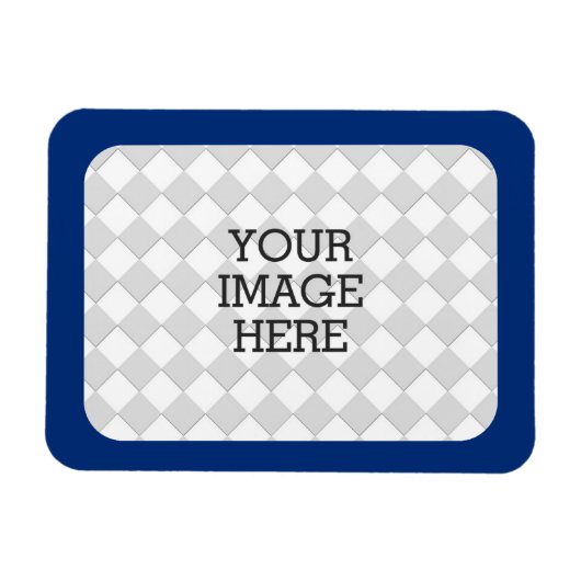 Maak eenvoudig uw eigen fotoscherm in Navy Blue Magneet (Horizontaal)