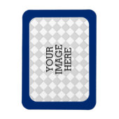 Maak eenvoudig uw eigen fotoscherm in Navy Blue Magneet (Verticaal)