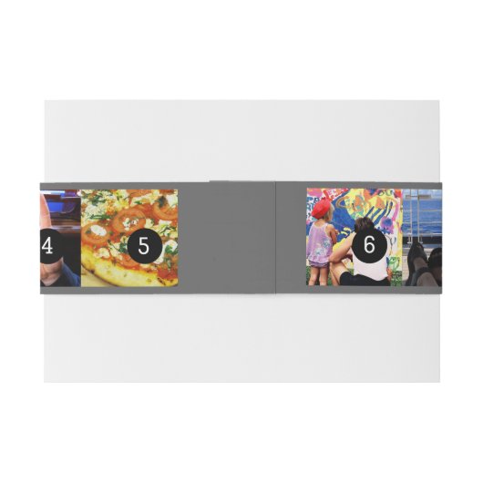 Maak eenvoudig uw eigen fotoweergave met 7 foto's uitnodigingen wikkel (Achterkant Voorbeeld)