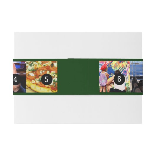 Maak eenvoudig uw eigen fotoweergave met 7 foto's uitnodigingen wikkel (Achterkant Voorbeeld)