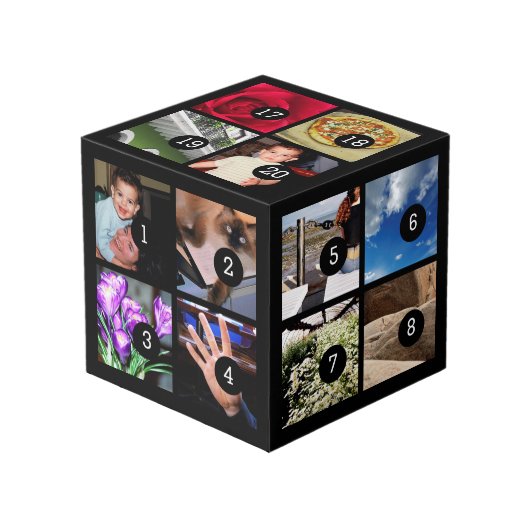 Maak eenvoudig uw eigen met twintig van uw foto's kubus (Voorkant hoekig)