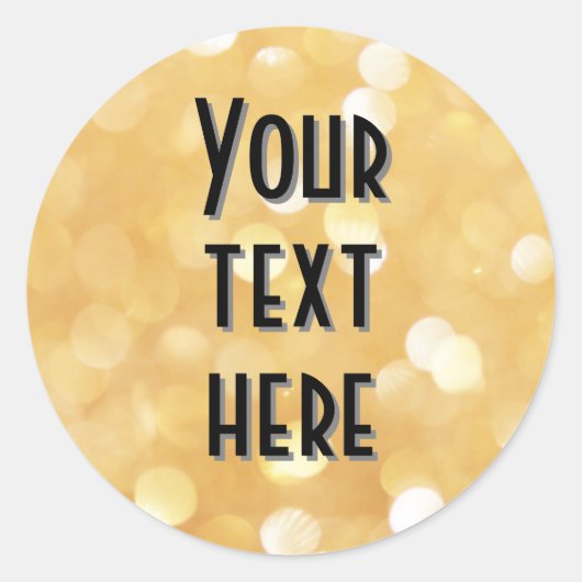maak eigen afbeelding tekst sticker goud glans gli (Voorkant)