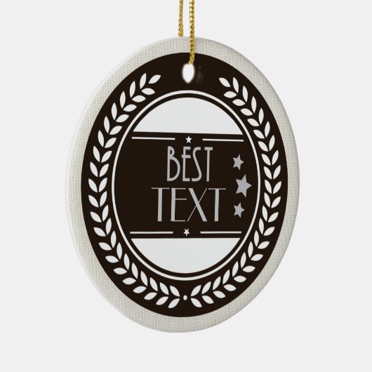 Maak eigen BEST-onderscheiding Keramisch Ornament (Rechts)