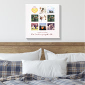 Maak eigen BFF-foto-collage Pizzacadeau Canvas Afdruk (Insitu (Slaapkamer))