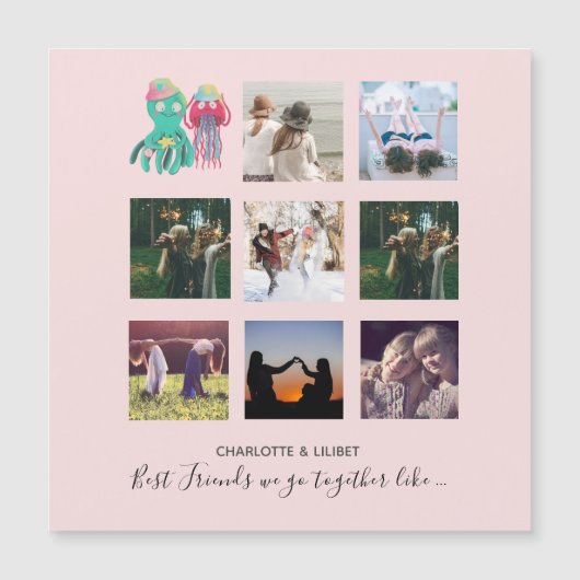 Maak eigen BFF-foto-collagecadeaus - Jellyfish Oct (Voorkant)