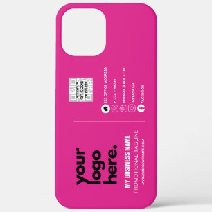 Maak eigen CERISE ROZE QR CODE Zakelijke kaart Log Case-Mate iPhone Case
