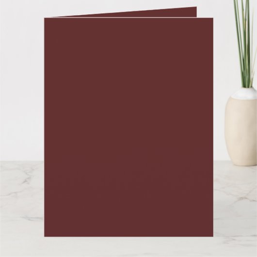 Maak Eigen Elegante Bourgogne Kaart (Voorkant)