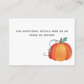 Maak Eigen Evenement Details Inserts - Herfst Pomp Informatiekaartje (Achterkant)