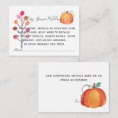 Maak Eigen Evenement Details Inserts - Herfst Pomp Informatiekaartje (Voorkant / Achterkant)