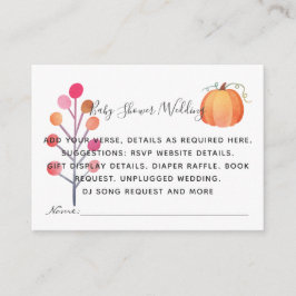 Maak Eigen Evenement Details Inserts - Herfst Pomp Informatiekaartje