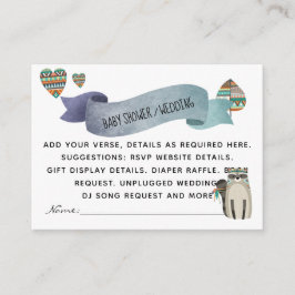 Maak Eigen Evenement Inserts - Bosdieren Informatiekaartje