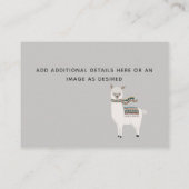 Maak Eigen Evenementdetails Inserts - Alpaca Llama Informatiekaartje (Achterkant)