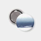 Maak Eigen Geschenk Met Waterverf Navyblauw Magneet (Voorkant / Achterkant)