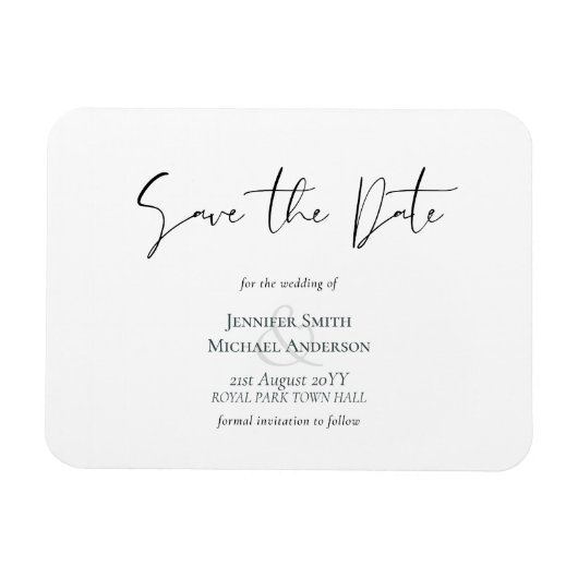 Maak eigen magnetische Save The Date budgetvriende Magneet (Horizontaal)