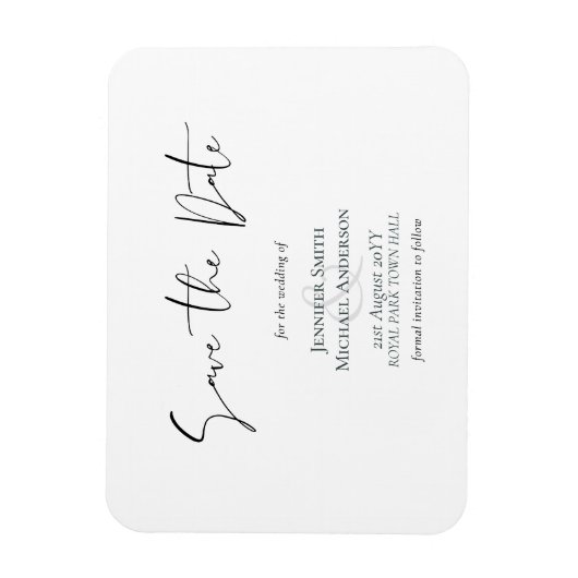 Maak eigen magnetische Save The Date budgetvriende Magneet (Verticaal)