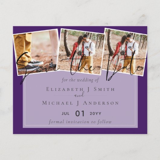 Maak eigen moderne save the date trouwkaarten (Voorkant)