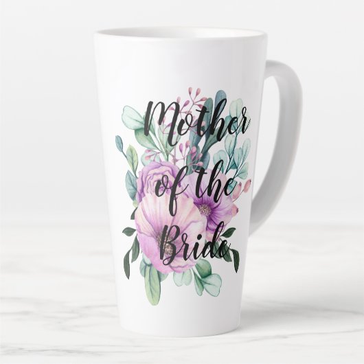 Maak eigen MOEDER VAN BRUID BRUIGOM Cadeau genaamd Latte Mok (Rechterhoek)