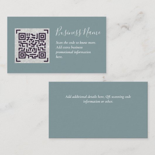 Maak eigen QR-code visitekaartje - Veel kleuren Informatiekaartje (Voorkant / Achterkant)