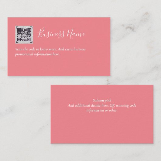 Maak eigen QR-code visitekaartje - Veel kleuren Informatiekaartje (Voorkant / Achterkant)